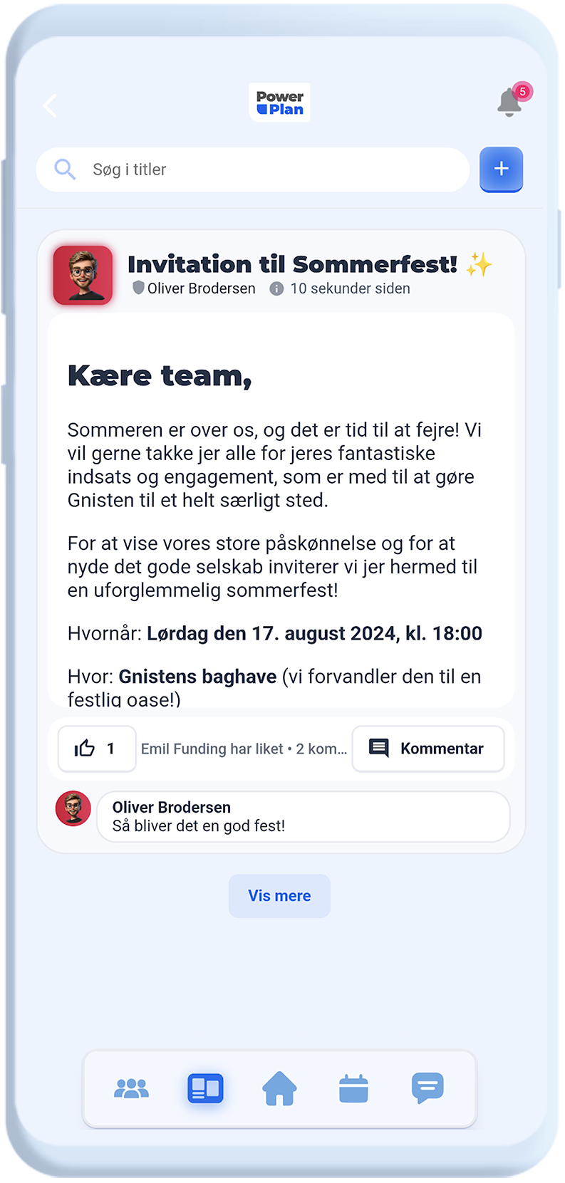 PowerPlan	app bulletin board screenshot