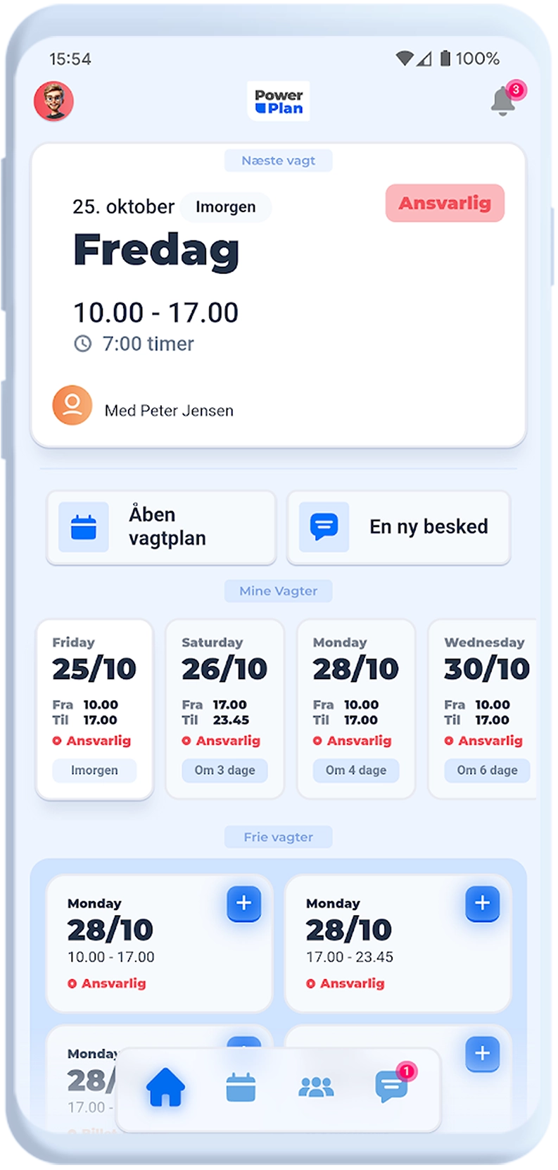 Phone screenshot of PowerPlan