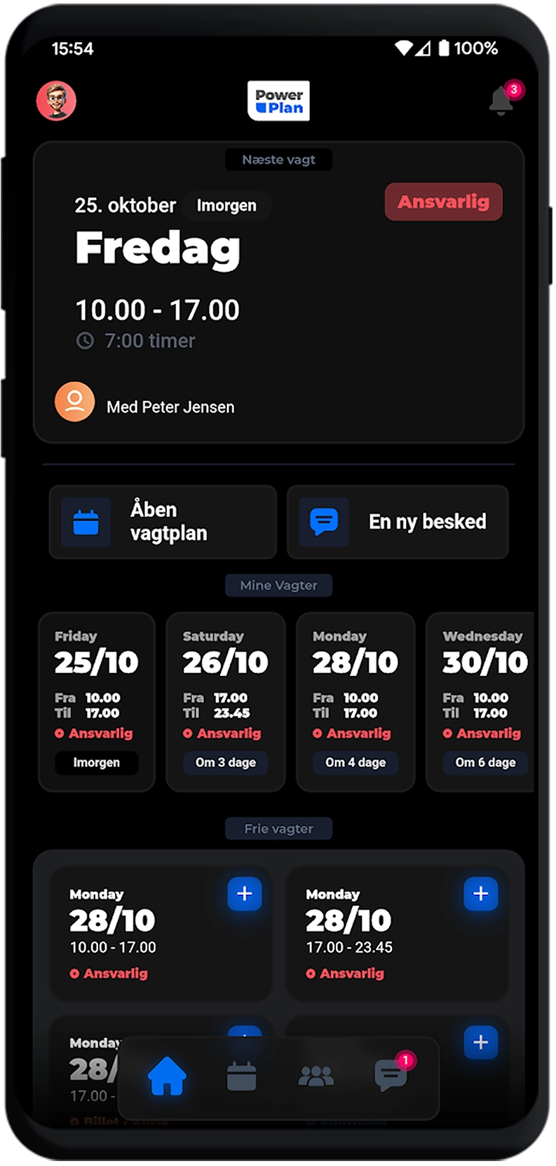 Phone screenshot of PowerPlan